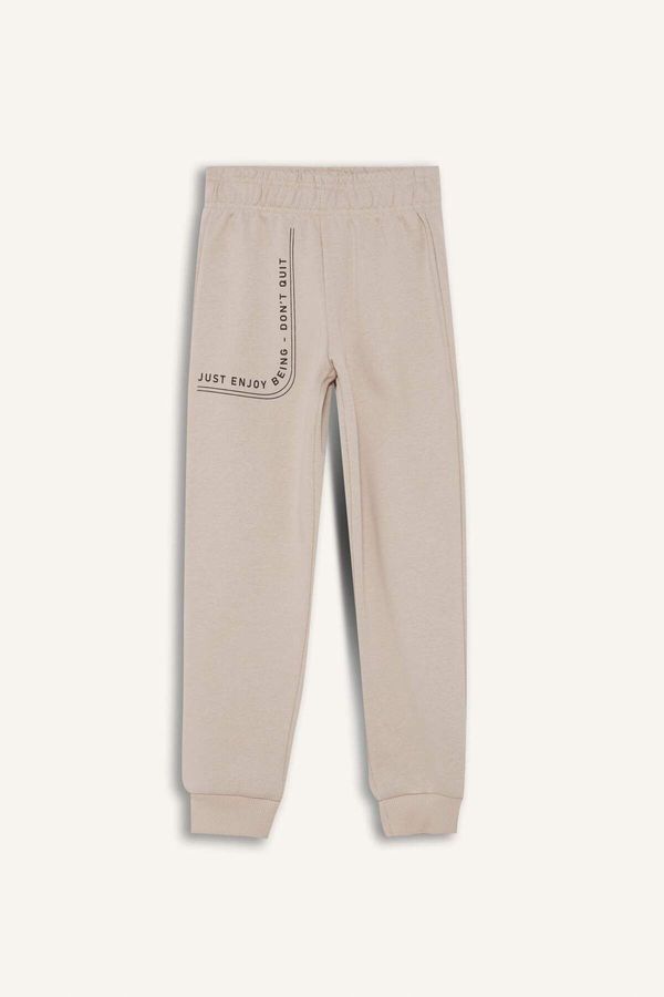 DEFACTO DEFACTO Girl's Printed Elastic Waist Jogger Sweatpants