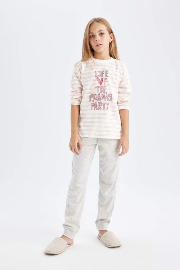 DEFACTO DEFACTO Girls Printed Long Sleeve Pajama Set