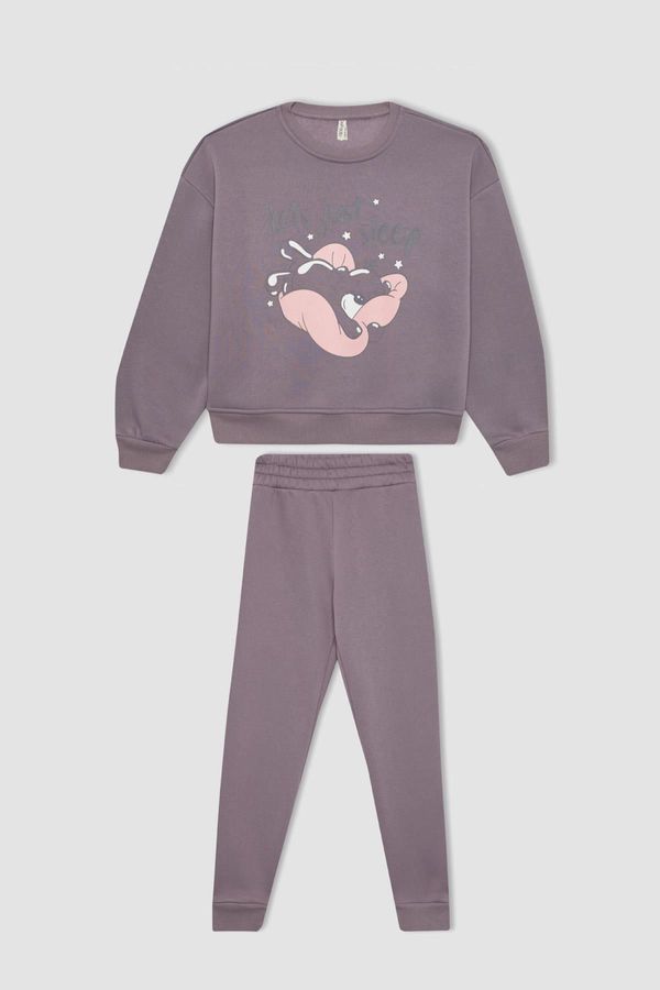 DEFACTO DEFACTO Girl's Printed Long Sleeve Pajama Set