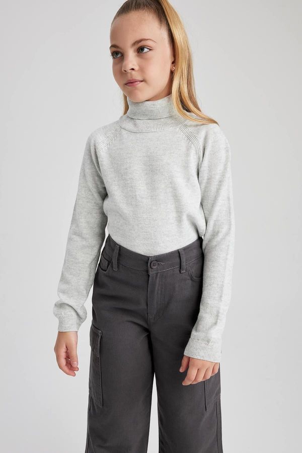 DEFACTO DEFACTO Girl's Regular Fit Turtleneck Sweater