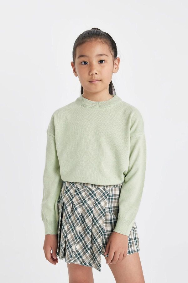 DEFACTO DEFACTO Girl's Standard Fit Crew Neck Sweater