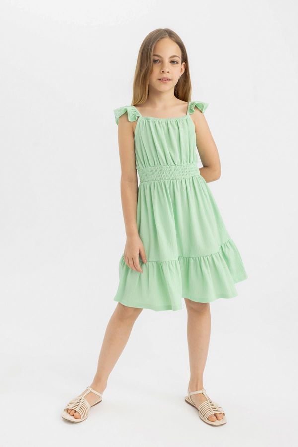 DEFACTO DEFACTO Girl's Strappy Wrinkled Dress