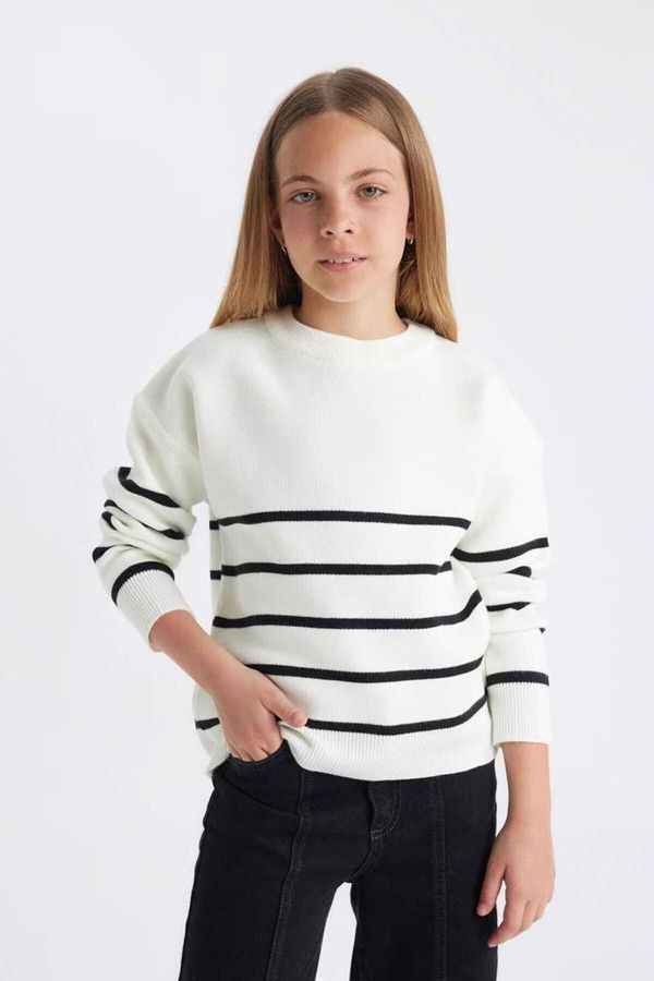 DEFACTO DEFACTO Girl's Sweater Ecru Z0194a6/er233