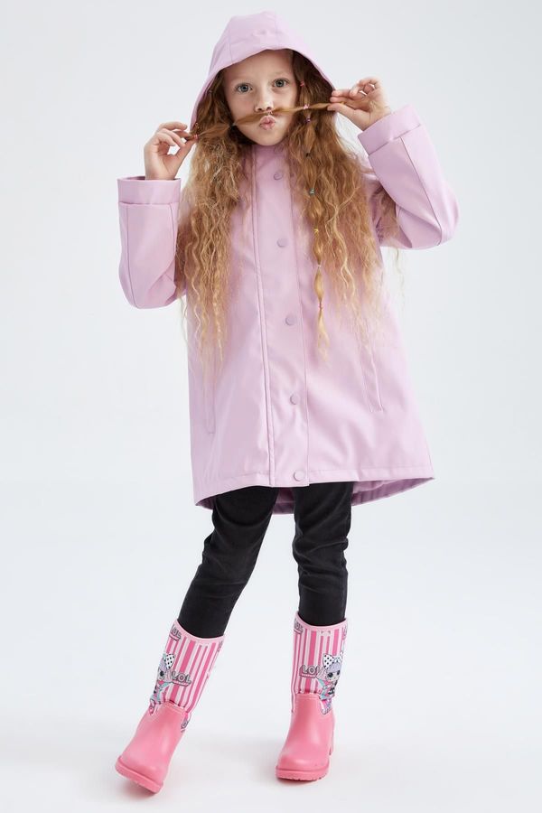 DEFACTO DEFACTO Girls Waterproof Hooded Raincoat