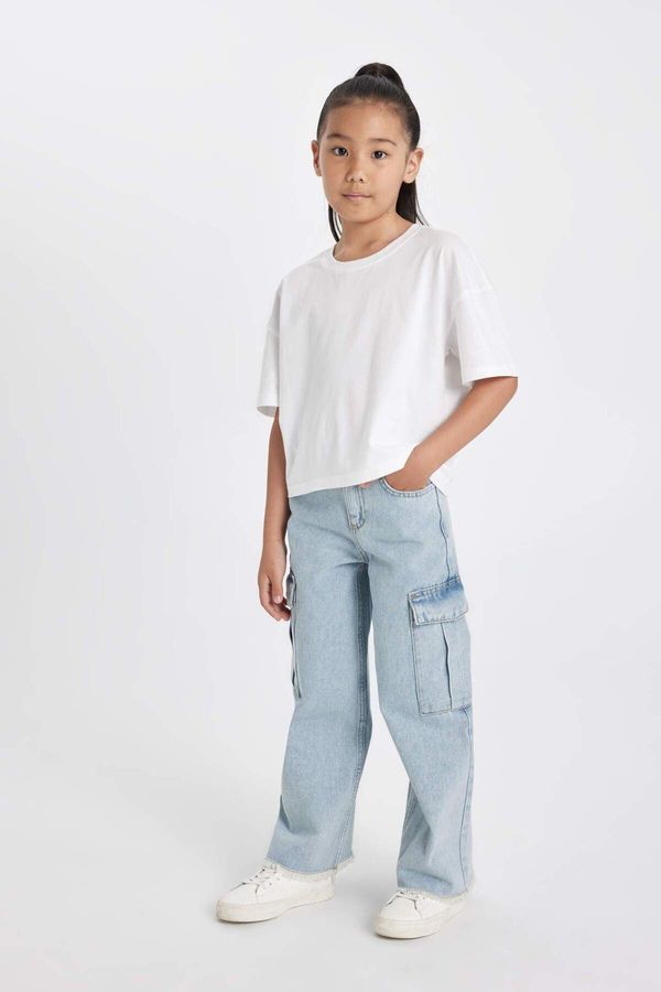 DEFACTO DEFACTO Girls' Wide Leg Cargo Wide Leg Trousers