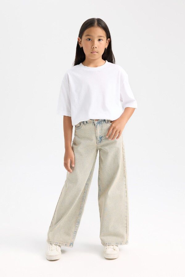 DEFACTO DEFACTO Girl's Wide Leg Wide Leg Pocket Trousers