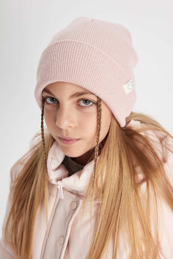 DEFACTO DEFACTO Girl's Woven Labeled Knitted Beret