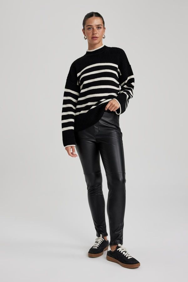 DEFACTO DEFACTO High Waist Faux Leather Leggings