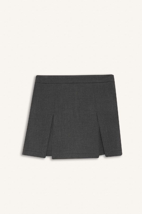 DEFACTO DEFACTO High Waist Pleated Casual Classic Shorts Skirt