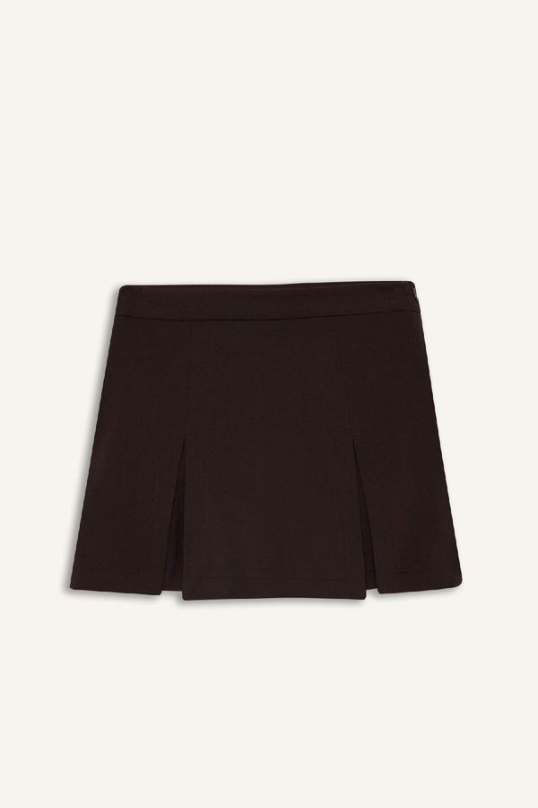 DEFACTO DEFACTO High Waist Pleated Casual Classic Shorts Skirt