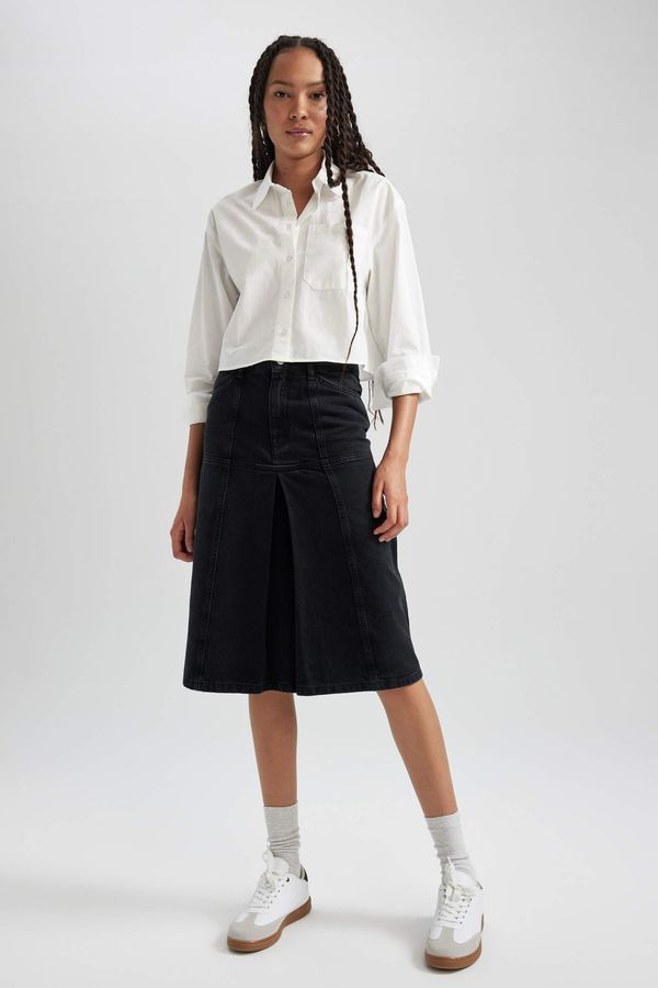 DEFACTO DEFACTO Jean Midi Skirt