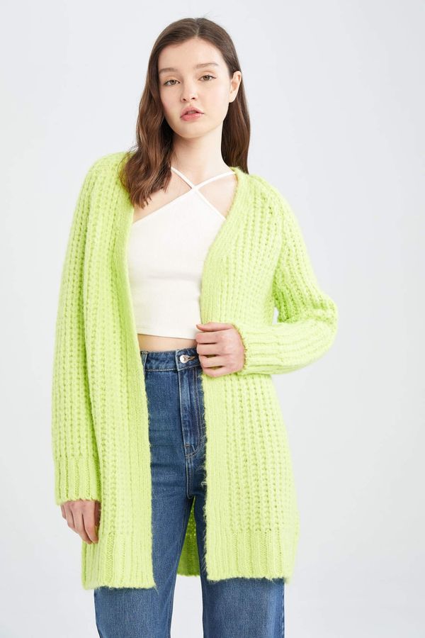 DEFACTO DEFACTO Long Fit V-Neck Cardigan