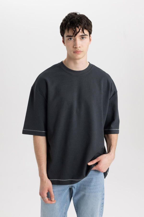 DEFACTO DEFACTO Loose Fit Crew Neck Short Sleeve Heavy Fabric T-Shirt