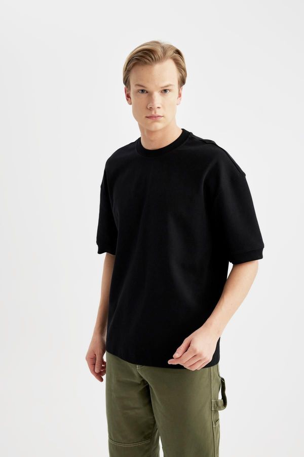 DEFACTO DEFACTO Loose Fit Crew Neck Short Sleeve Heavy Fabric T-Shirt