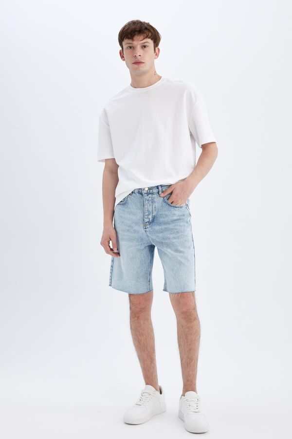 DEFACTO DEFACTO Loose Fit Jean Bermuda Shorts