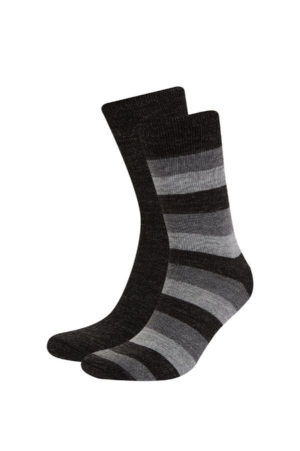 DEFACTO DEFACTO Men's 2-Pack Wool Acrylic Winter Socks