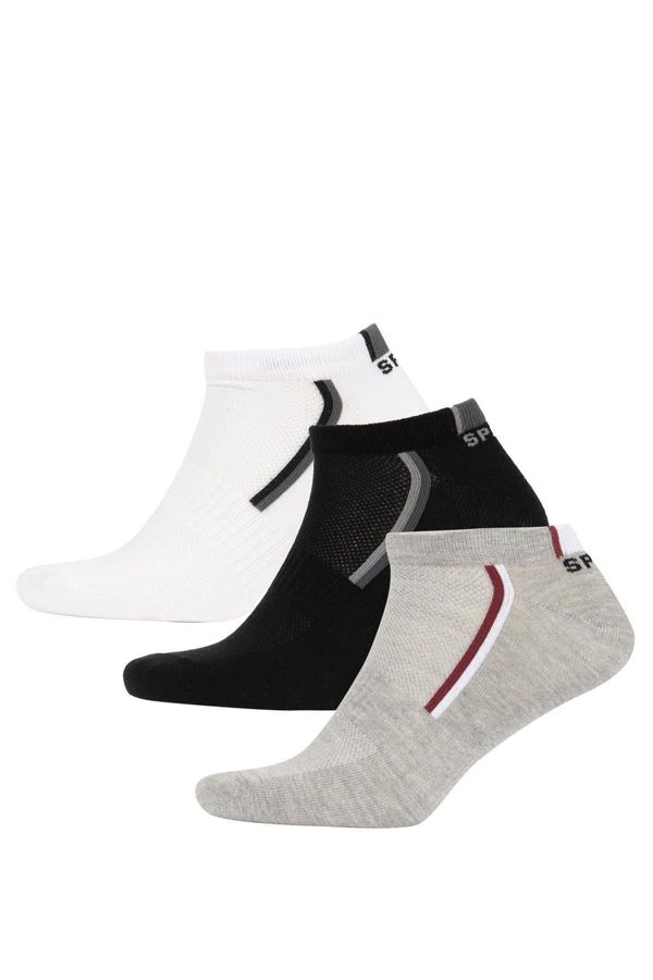 DEFACTO DEFACTO Men's 3-Piece Cotton Booties Socks