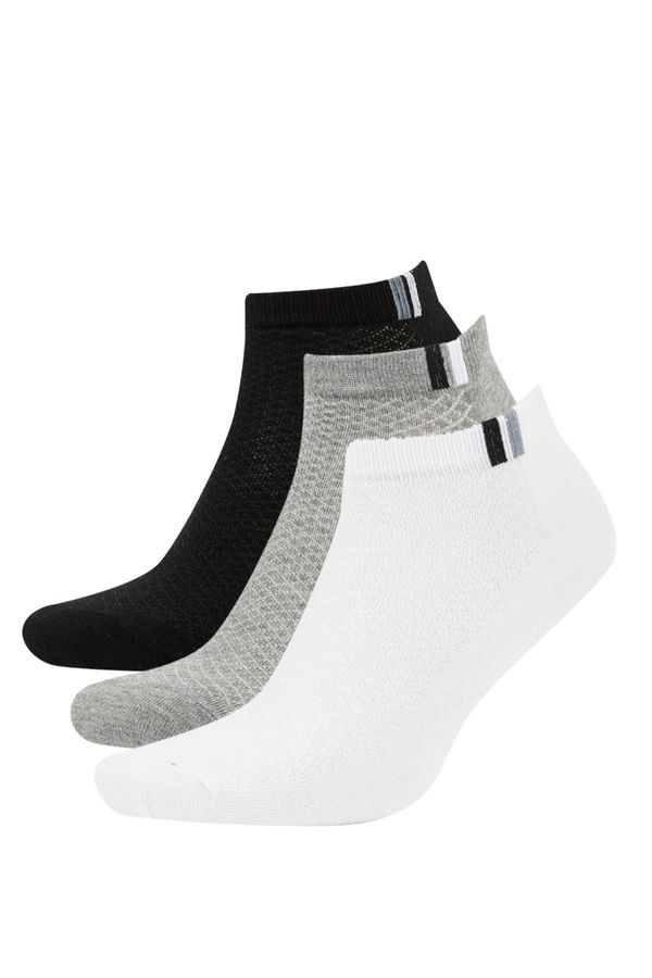 DEFACTO DEFACTO Men's 3-Piece Cotton Booties Socks