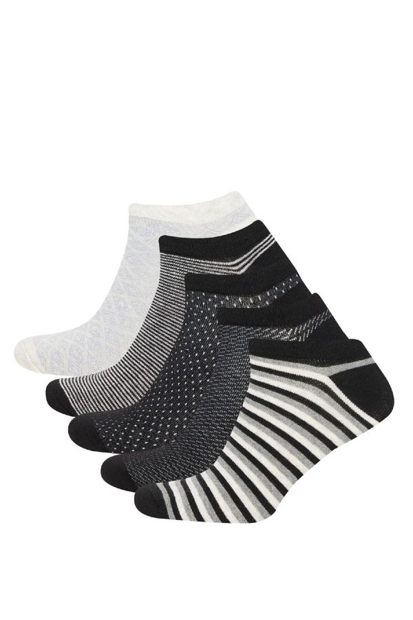 DEFACTO DEFACTO Men's 5-Piece Cotton Booties Socks