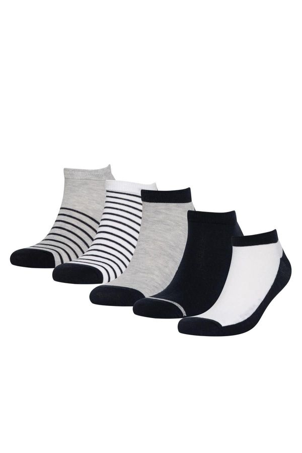 DEFACTO DEFACTO Men's 5-Piece Cotton Booties Socks