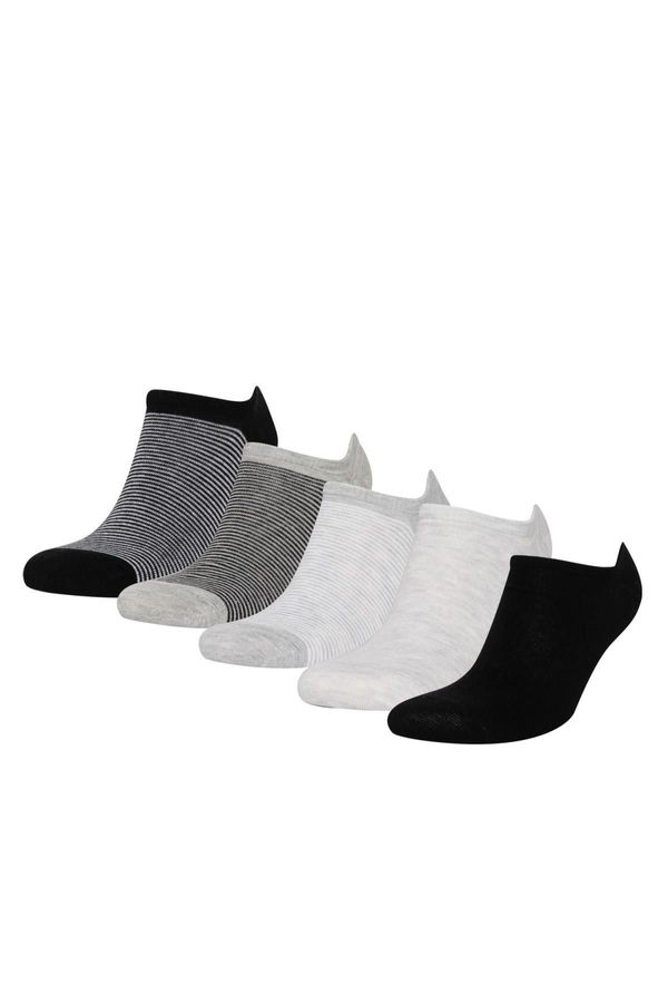 DEFACTO DEFACTO Men's 5-Piece Cotton Sneaker Socks