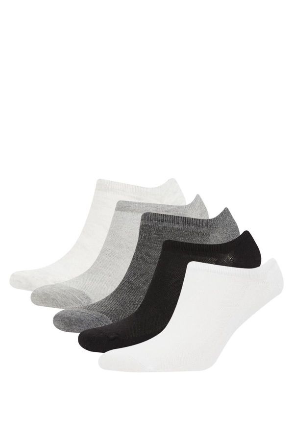 DEFACTO DEFACTO Men's 5-Piece Cotton Sneaker Socks