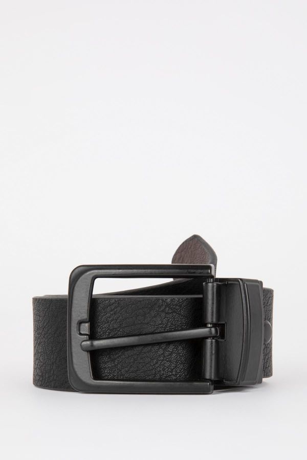 DEFACTO DEFACTO Men's Double-Sided Faux Leather Jean Belt