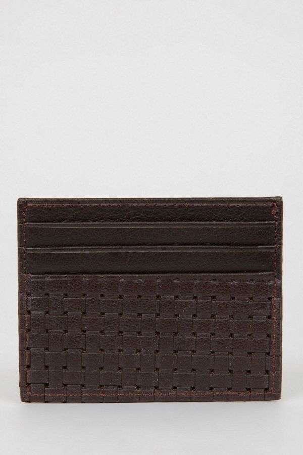 DEFACTO DEFACTO Men's Faux Leather Card Holder