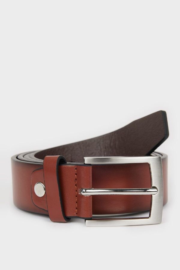 DEFACTO DEFACTO Men's Faux Leather Casual Belt