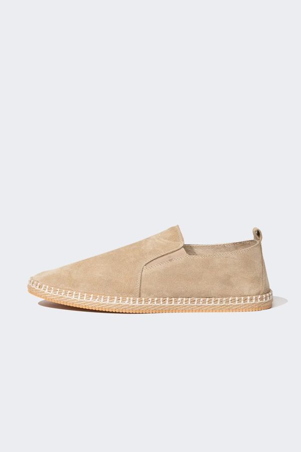 DEFACTO DEFACTO Men's Flat Sole Leather Suede Espadrille