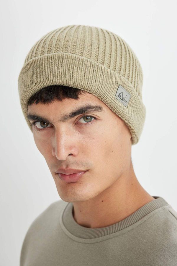 DEFACTO DEFACTO Men's Label Printed Beret