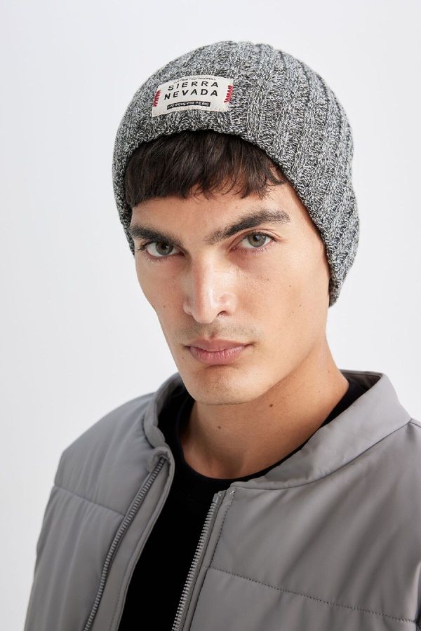 DEFACTO DEFACTO Men's Label Printed Beret