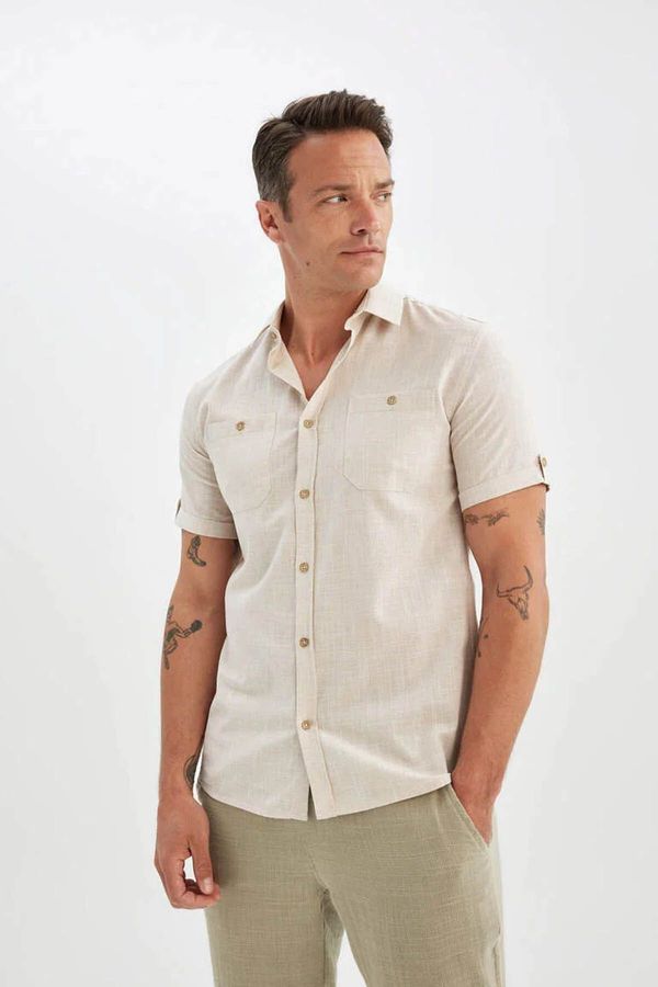 DEFACTO DEFACTO Men's Shirt Beige N9073az/bg745