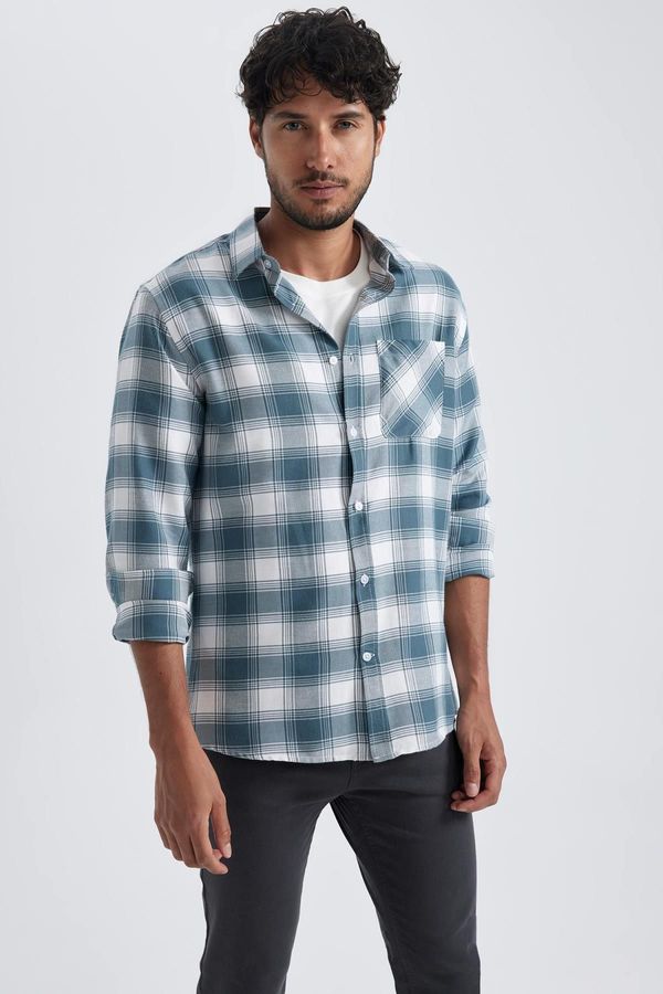 DEFACTO DEFACTO Modern Fit Checkered Long Sleeve Shirt