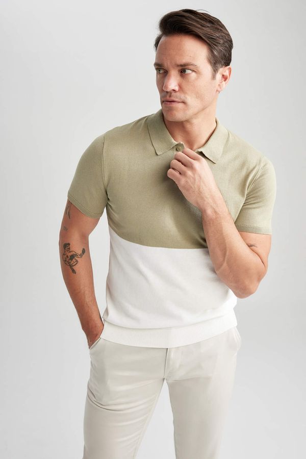 DEFACTO DEFACTO Modern Fit Polo Collar Knitwear Polo T-Shirt