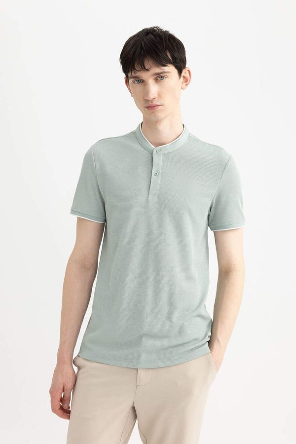 DEFACTO DEFACTO Modern Fit Stand Collar Short Sleeve Polo T-Shirt