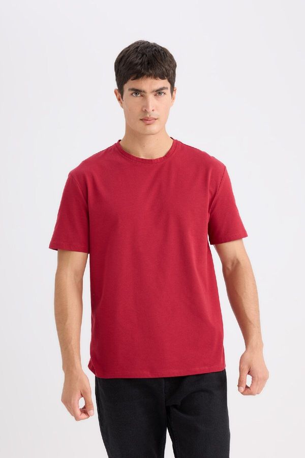 DEFACTO DEFACTO New Regular Fit Crew Neck Basic Plain Short Sleeve T-Shirt