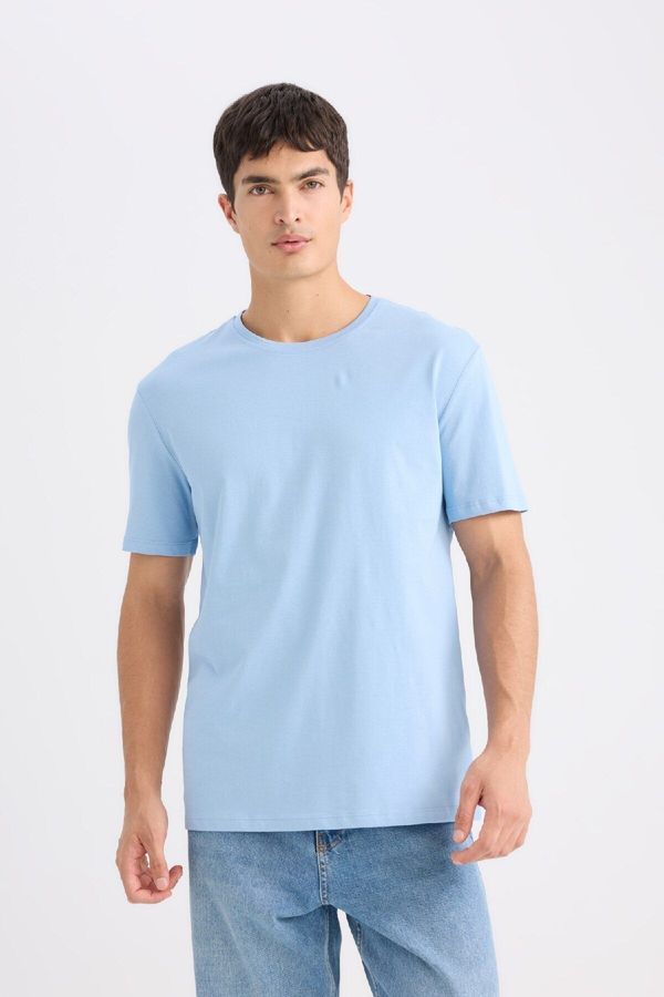 DEFACTO DEFACTO New Regular Fit Crew Neck Basic Plain Short Sleeve T-Shirt