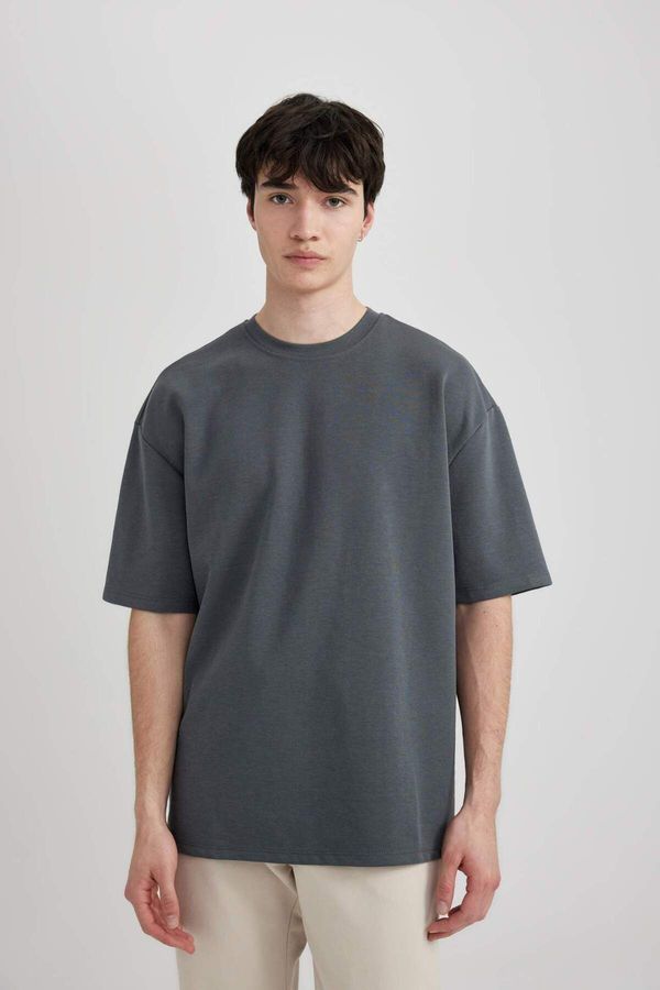 DEFACTO DEFACTO Oversize Fit Crew Neck Basic Short Sleeve Heavy Duty Cotton T-Shirt X3926az23sp