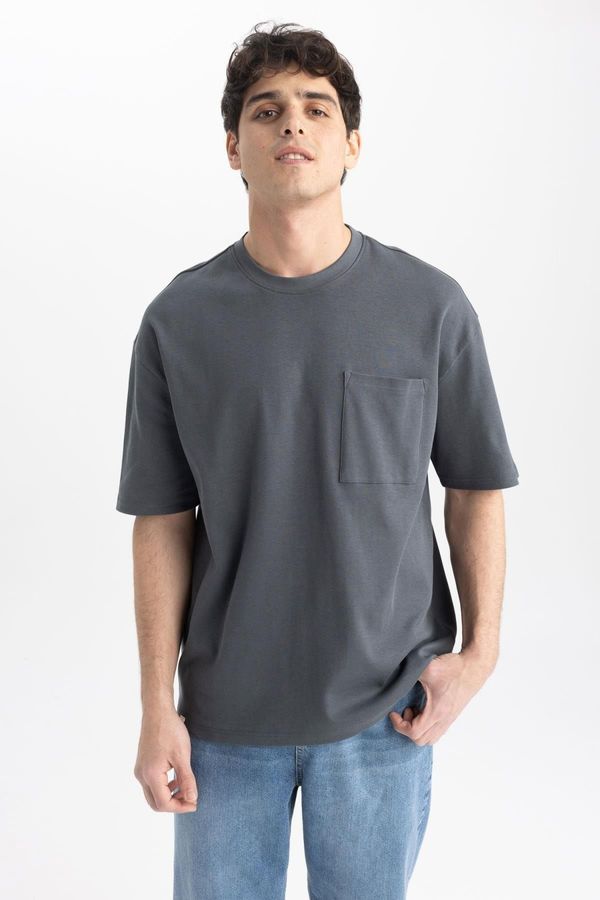 DEFACTO DEFACTO Oversize Fit Crew Neck Short Sleeve 100% Cotton Heavy Fabric T-Shirt