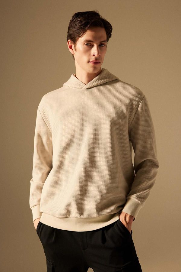 DEFACTO DEFACTO Oversize Fit Hooded Quilted Sweatshirt