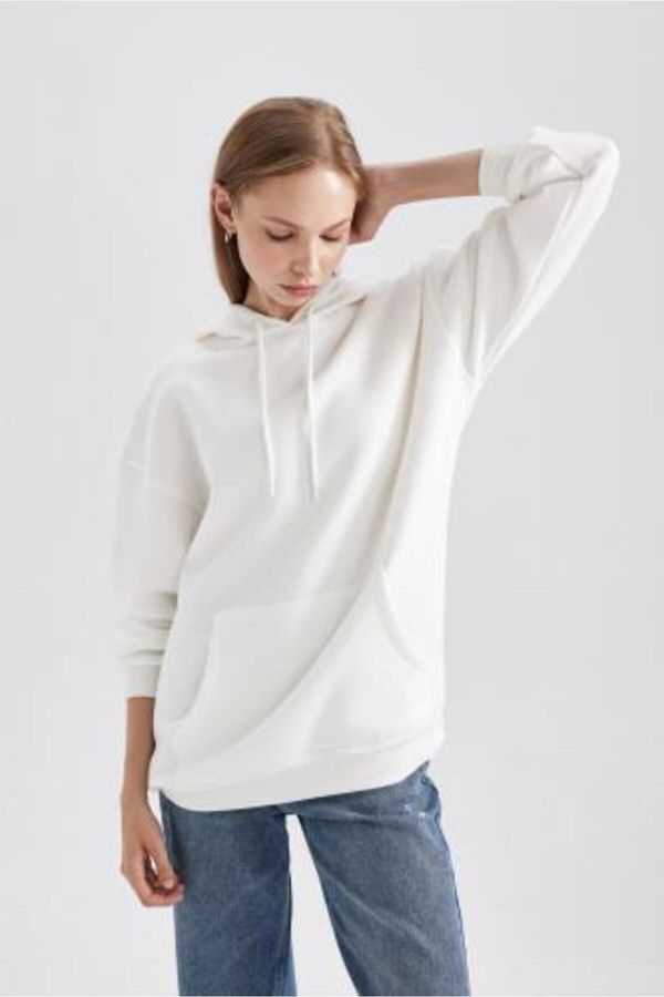 DEFACTO DEFACTO Oversize Fit Hooded Thick Sweatshirt