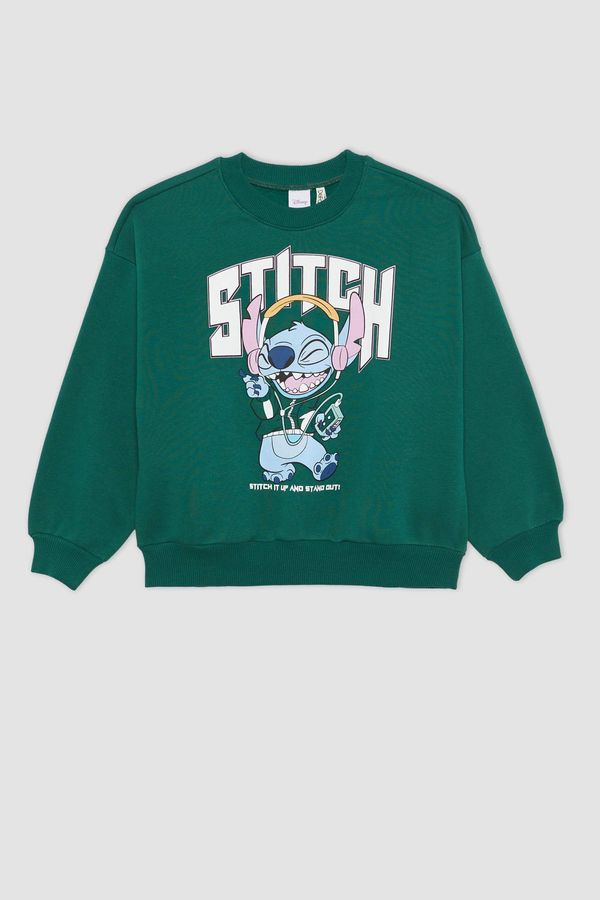 DEFACTO DEFACTO Oversize Fit Lilo & Stitch Licensed Crew Neck Sweatshirt