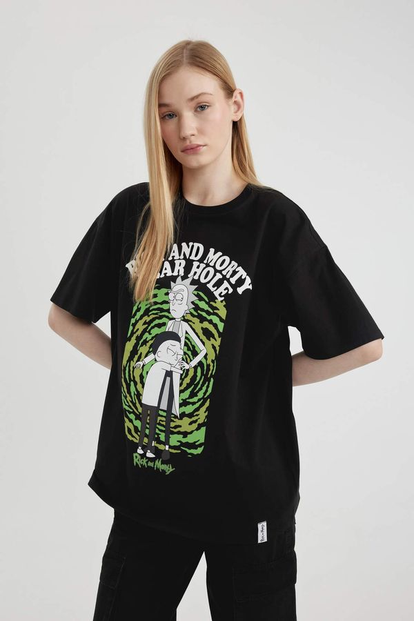 DEFACTO DEFACTO Oversize Fit Rick and Morty Licensed Printed Short Sleeve T-Shirt