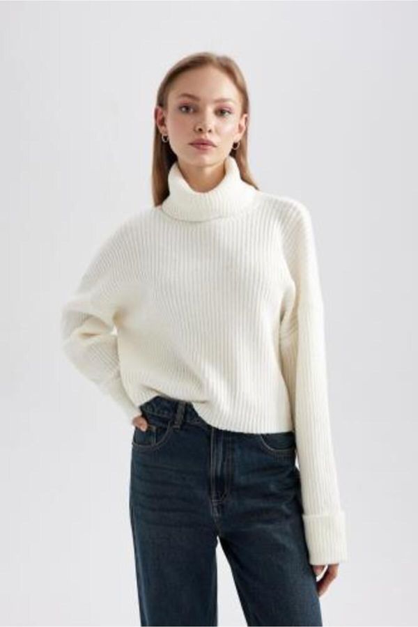 DEFACTO DEFACTO Oversize Fit Turtleneck Sweater