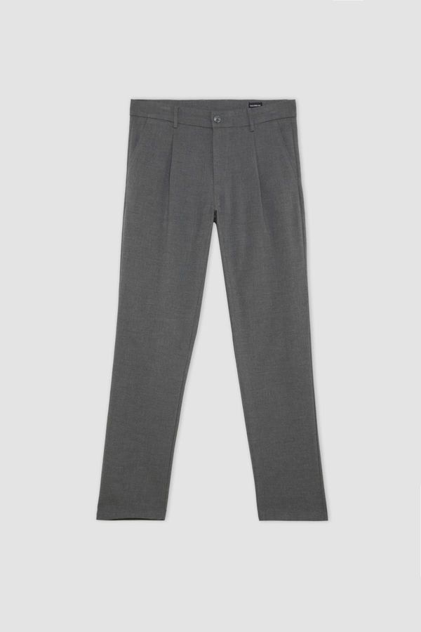 DEFACTO DEFACTO Pants Tailored Regular Fit Basic Plain Pocket Straight Leg