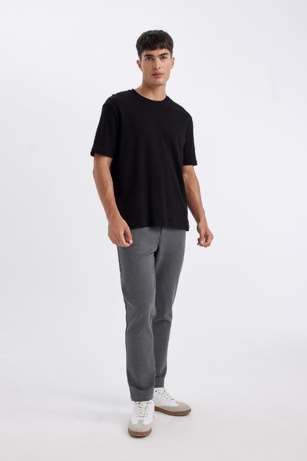 DEFACTO DEFACTO Pants Tailored Regular Fit Basic Plain Pocket Straight Leg