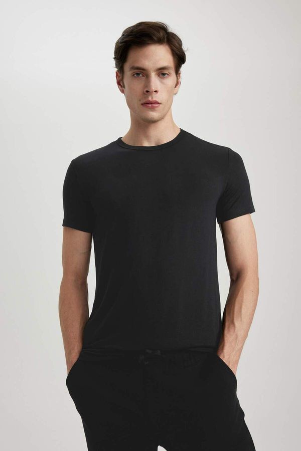 DEFACTO DEFACTO Premium Slim Fit Crew Neck Modal Top