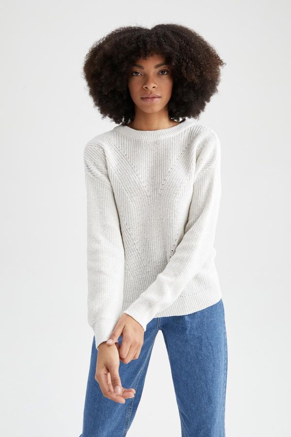 DEFACTO DEFACTO Regular Fit Basic Long Sleeve Thessaloniki Knitted Sweater