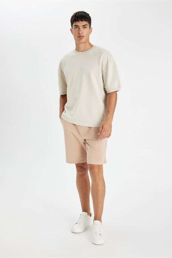DEFACTO DEFACTO Regular Fit Basic Plain Bermuda Shorts with Pockets